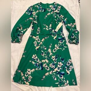 Eliza J Green Floral Dress